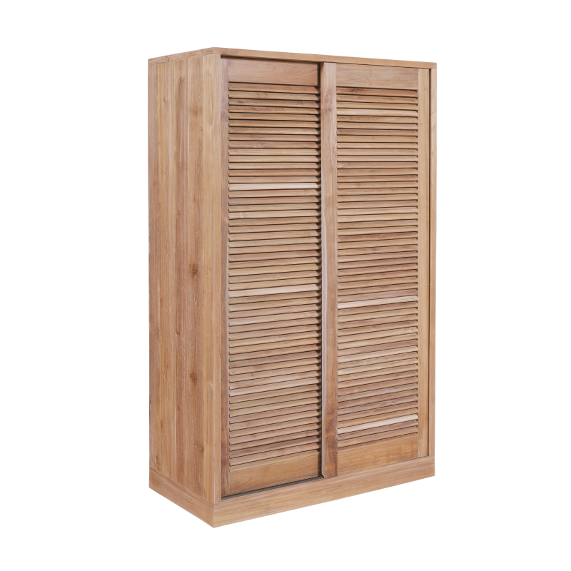 Wardrobe Teak 2 Sliding Doors